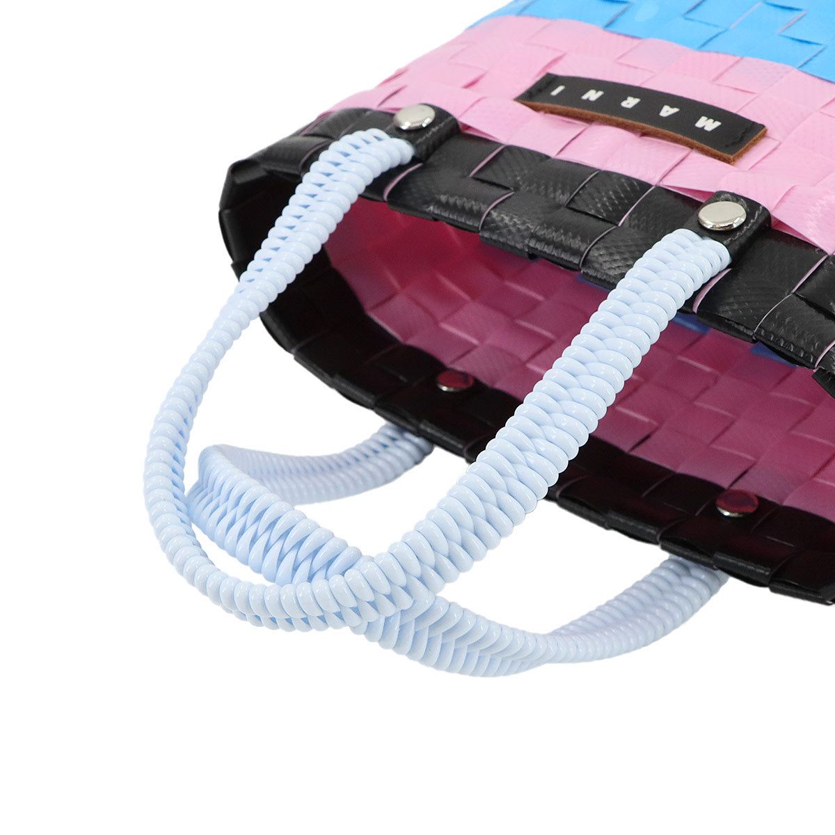 MARNI Box Basket Hand Bag Polypropylene Yellow Brown M00638 Purse