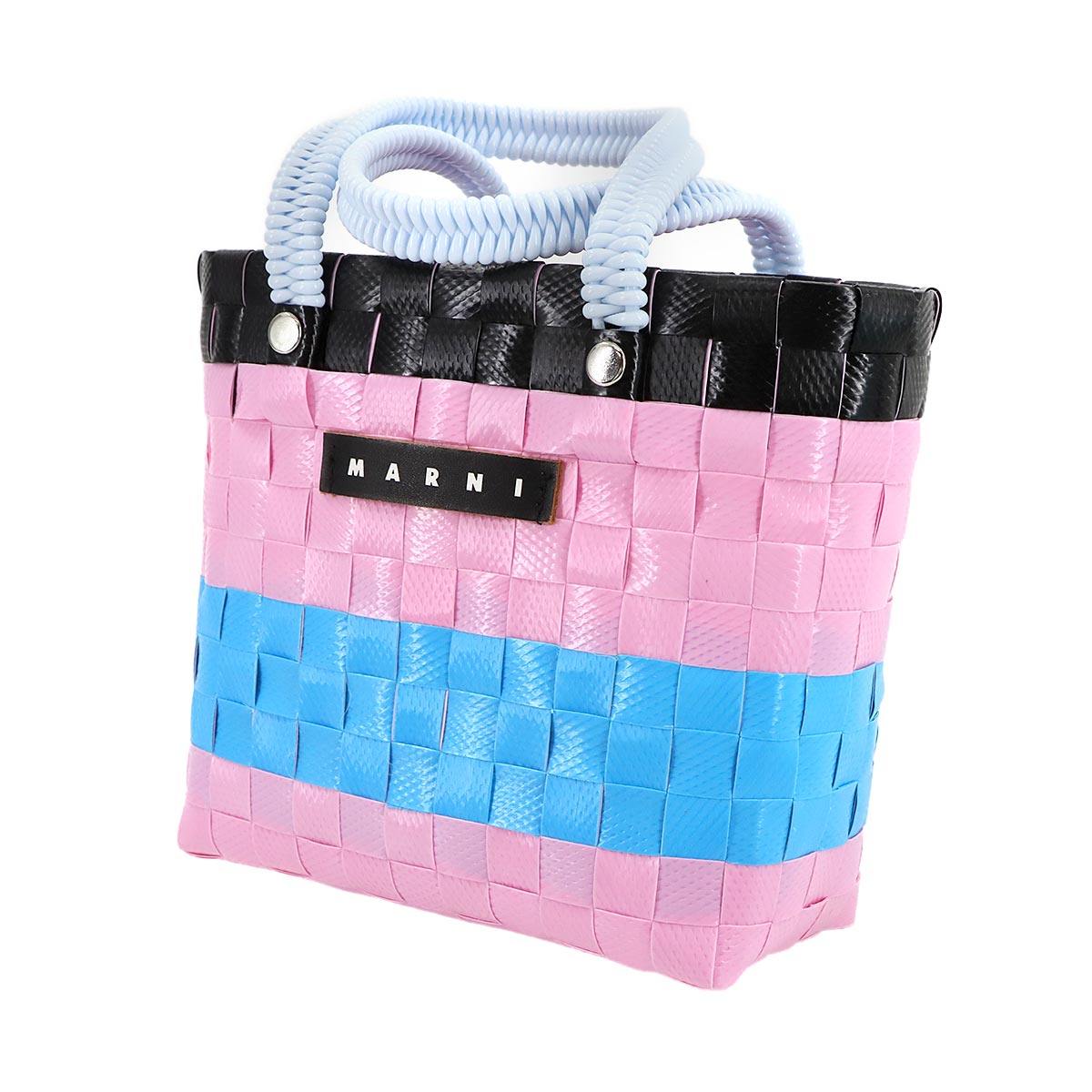 MARNI Box Basket Hand Bag Polypropylene Yellow Brown M00638 Purse