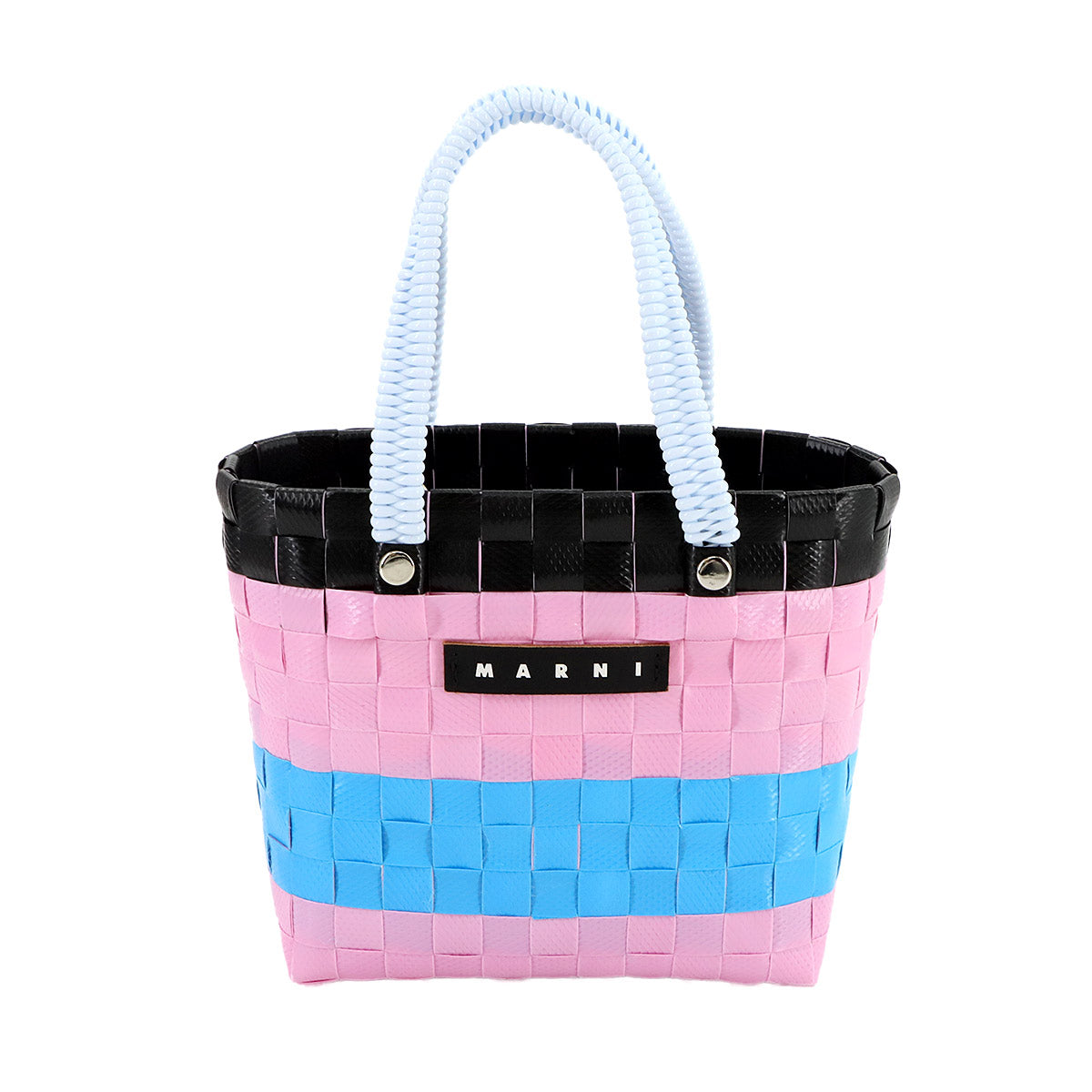 MARNI Box Basket Hand Bag Polypropylene Yellow Brown M00638 Purse