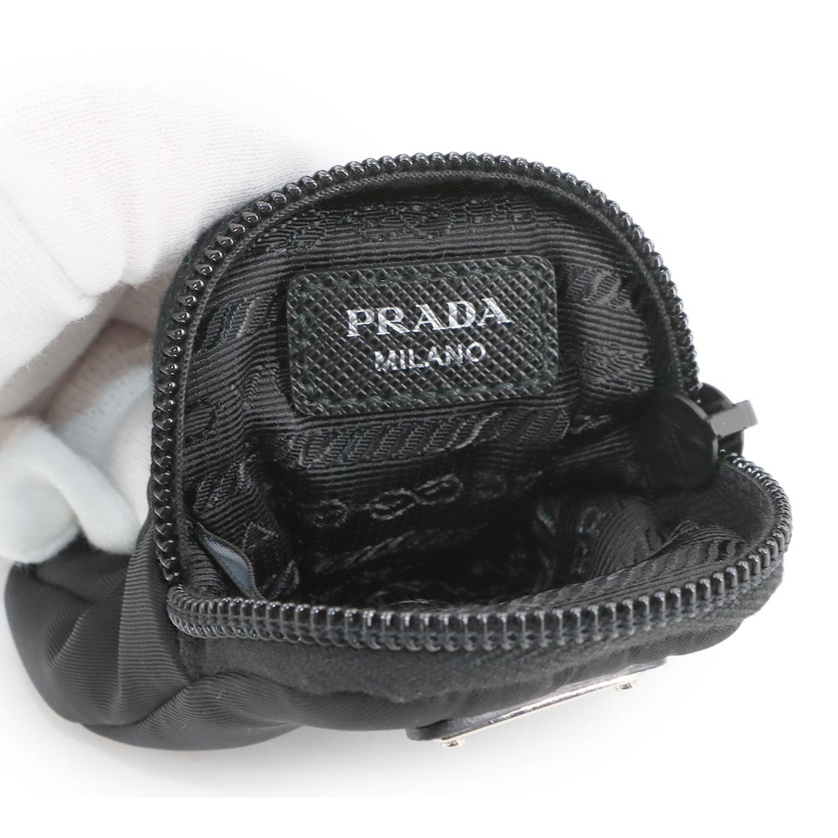 Shoulder Bag Nylon Saffiano Leather Nero Black 1BD953 Purse