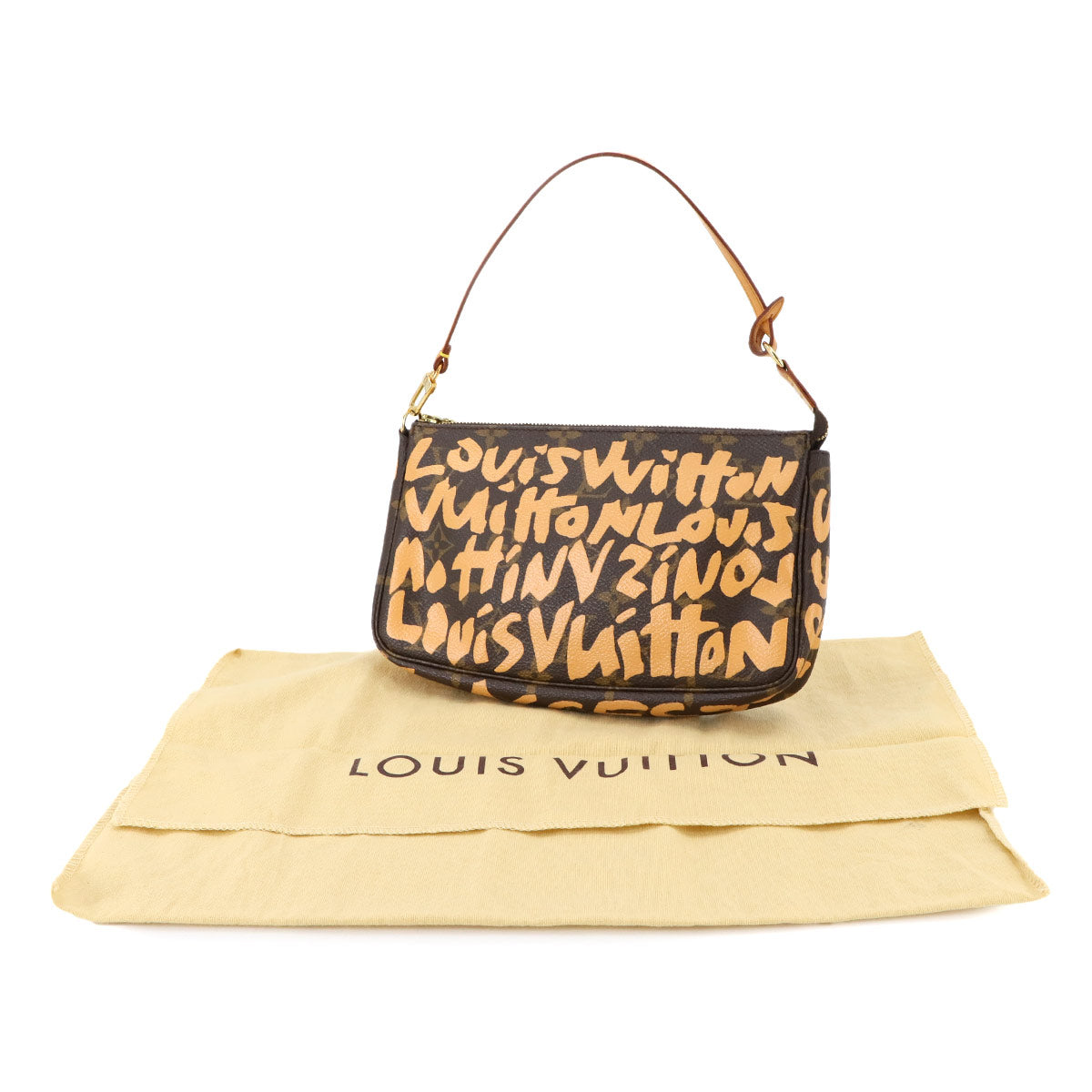 Monogram Graffiti Pochette Accessoires Pouch Peach M92193