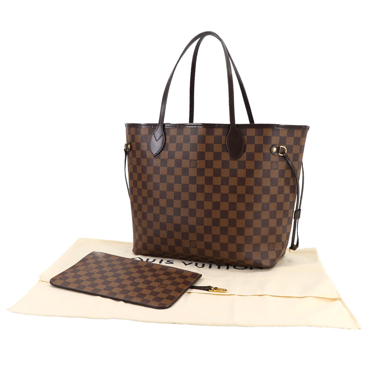 LOUIS VUITTON Damier Neverfull MM Tote Bag Ebene Cerise N41358 Purse