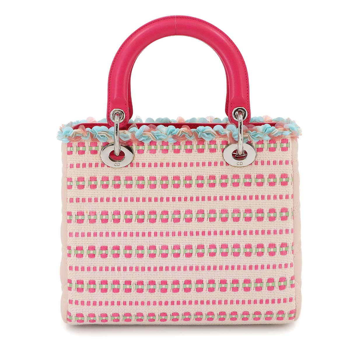 Lady Dior Medium Hand Shoulder Bag Leather Pink