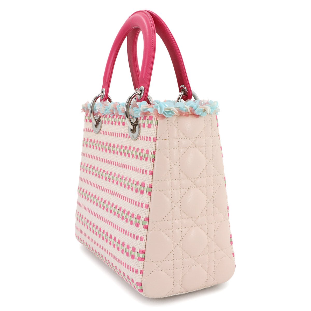 Lady Dior Medium Hand Shoulder Bag Leather Pink