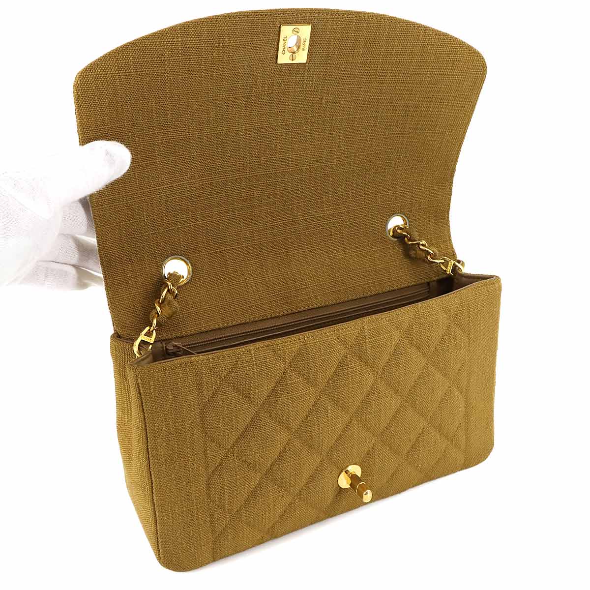 Diana Matelasse 25 Chain Shoulder Bag Leather A01165 Vintage