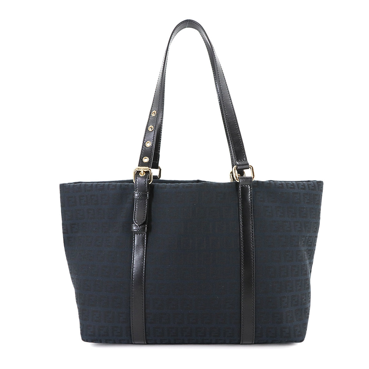 Zucchino Tote Bag Canvas Leather Black 8BH215 Purse