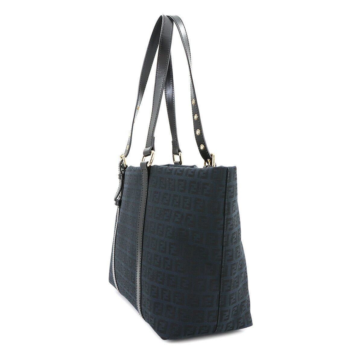 Zucchino Tote Bag Canvas Leather Black 8BH215 Purse