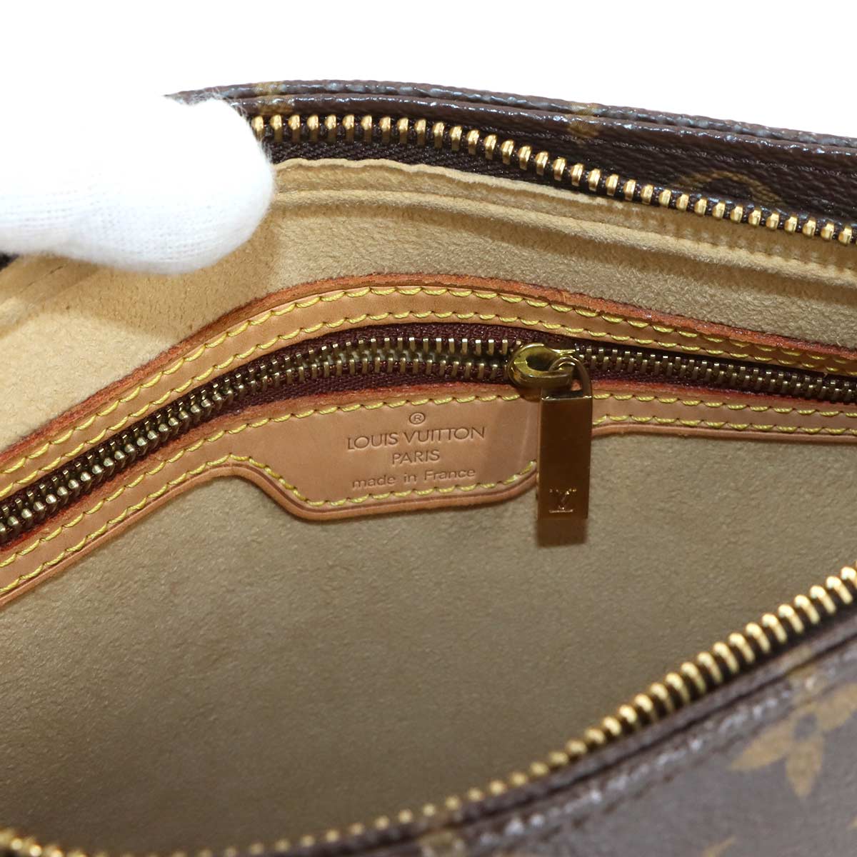 LOUIS VUITTON Monogram Looping MM Shoulder Bag Brown M51146 Purse