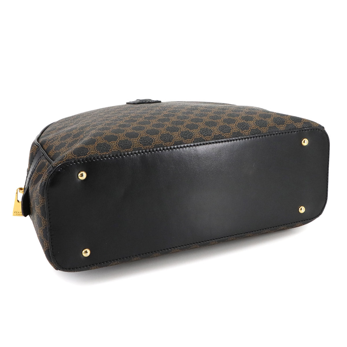 Macadam Hand Bag PVC Leather Black Brown Purse Vintage