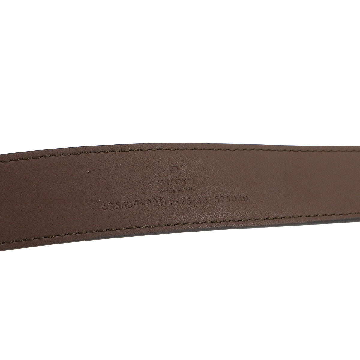 GG Marmont Thin Belt GG Canvas Leather Brown 75 625839 Logos