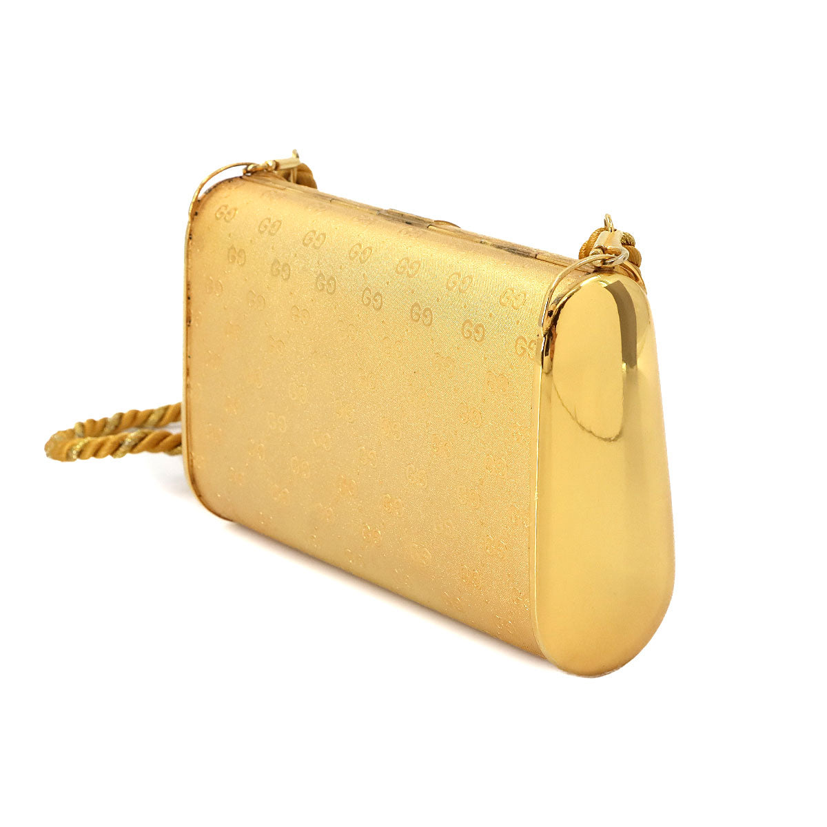 Micro GG Clutch Shoulder Bag Metal Gold Slver Purse