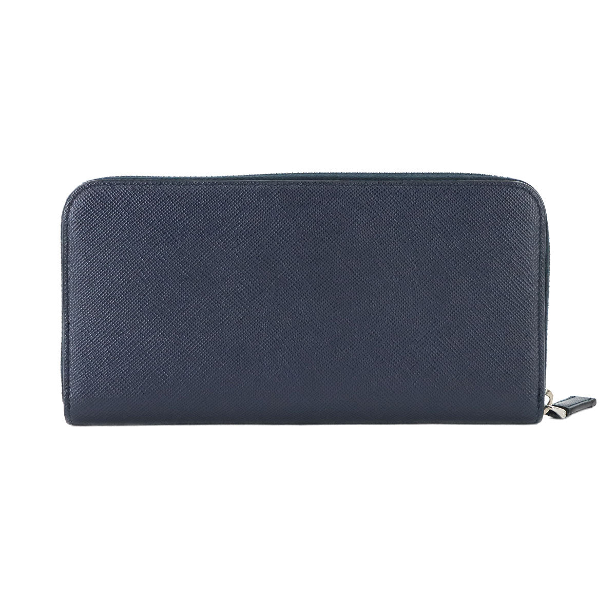 PRADA Zipped Around Long Wallet Saffiano Leather Navy 2ML317