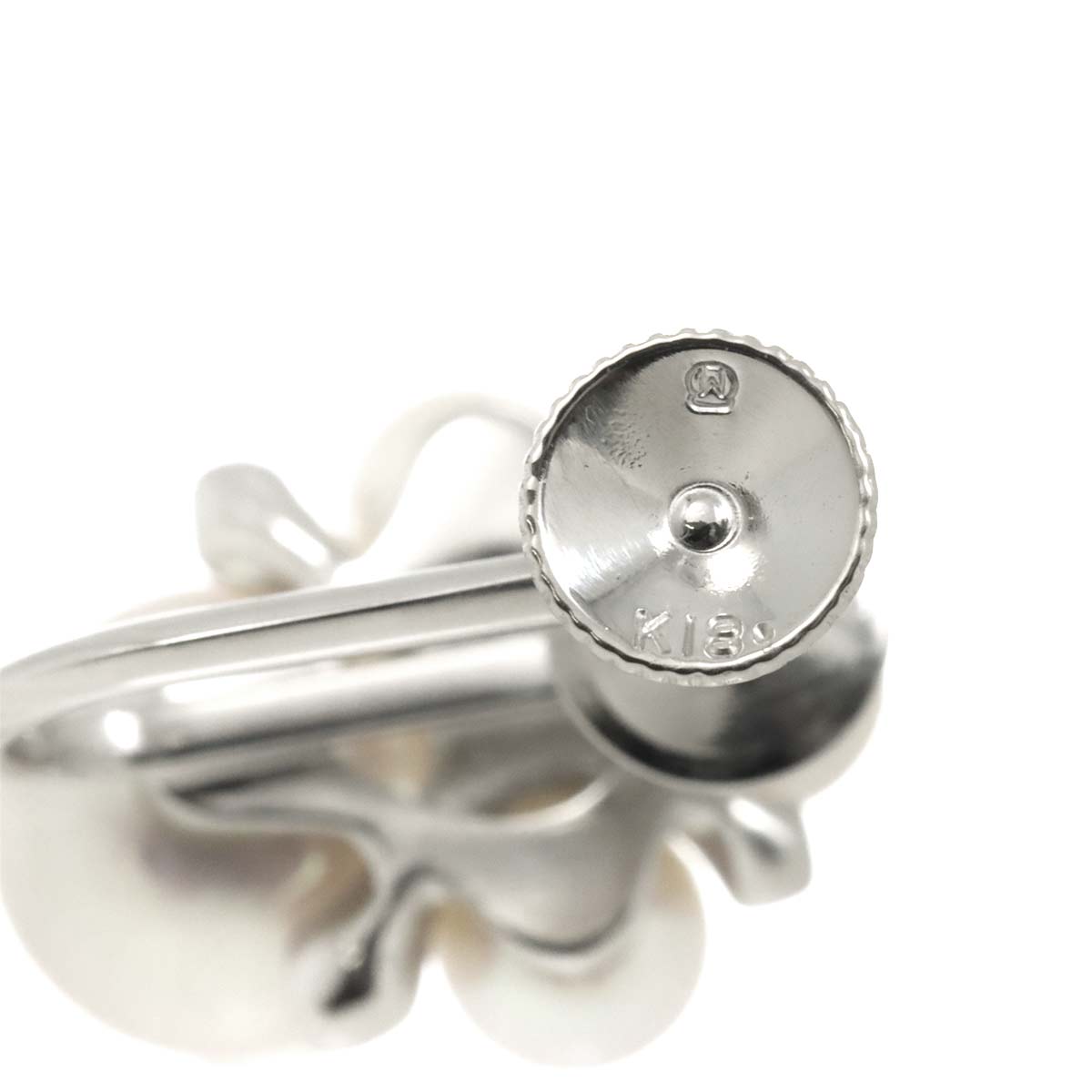 Akoya Pearl 7.0-4.0mm Diamond Earrings 18K WG 750