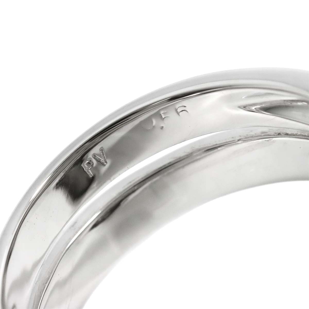 Diamond 0.56ct Emerald Ring 18K WG 750 Size7.25-7.5(US)