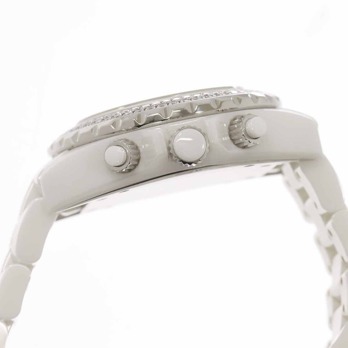 J12 41mm H1008 Date Bezel Diamond Automatic White Dial Mens