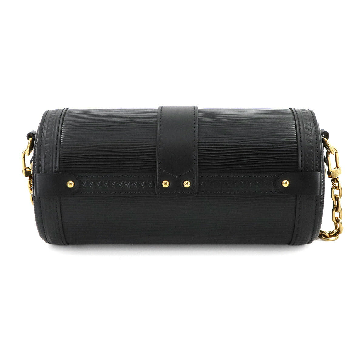 LOUIS VUITTON Epi Papillon Trunk Shoulder Bag Leather Noir M58655