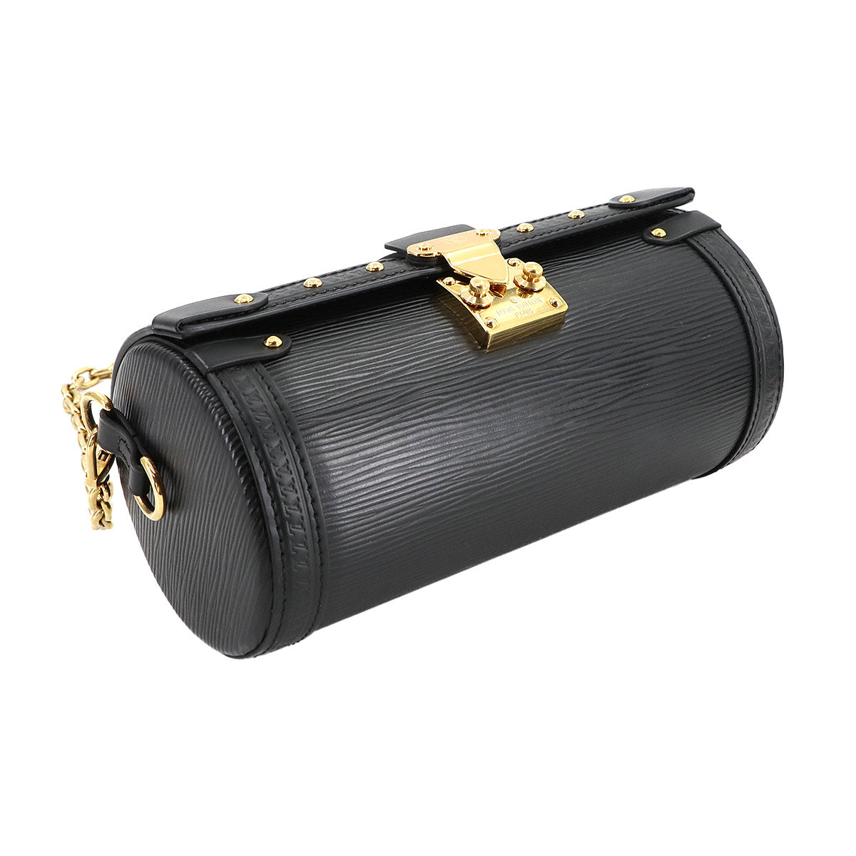 LOUIS VUITTON Epi Papillon Trunk Shoulder Bag Leather Noir M58655