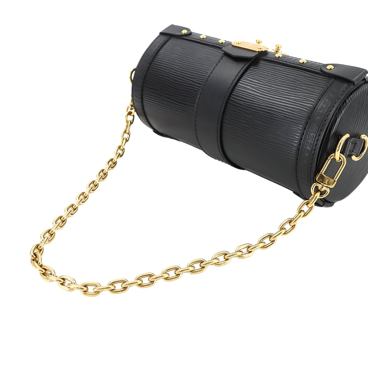 LOUIS VUITTON Epi Papillon Trunk Shoulder Bag Leather Noir M58655