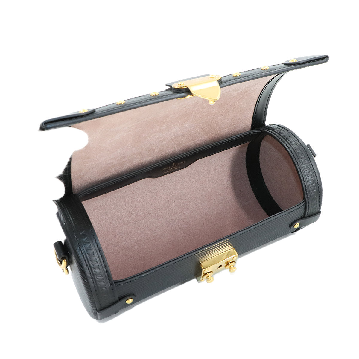 LOUIS VUITTON Epi Papillon Trunk Shoulder Bag Leather Noir M58655