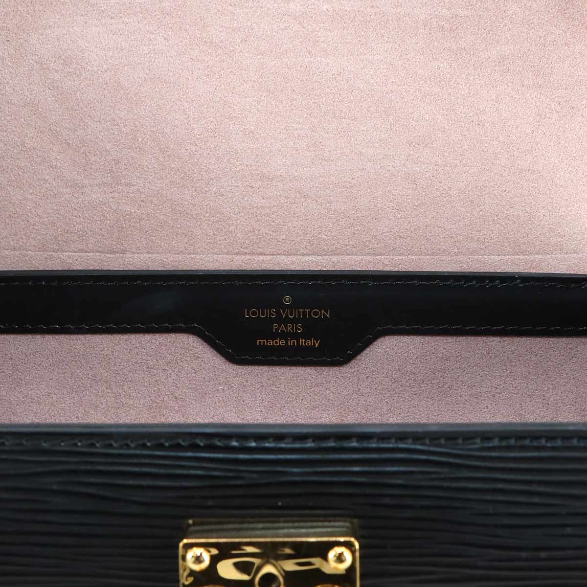 LOUIS VUITTON Epi Papillon Trunk Shoulder Bag Leather Noir M58655