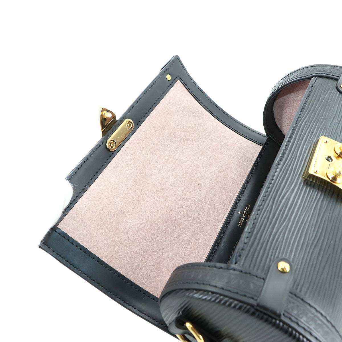 LOUIS VUITTON Epi Papillon Trunk Shoulder Bag Leather Noir M58655
