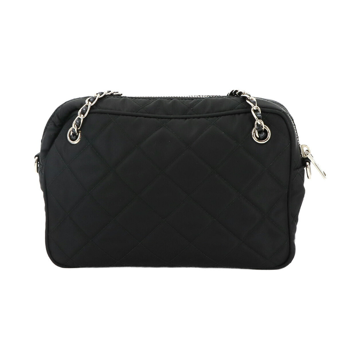 2way Chain Hand Shoulder Bag Nylon Nero Black 1BH910 Purse