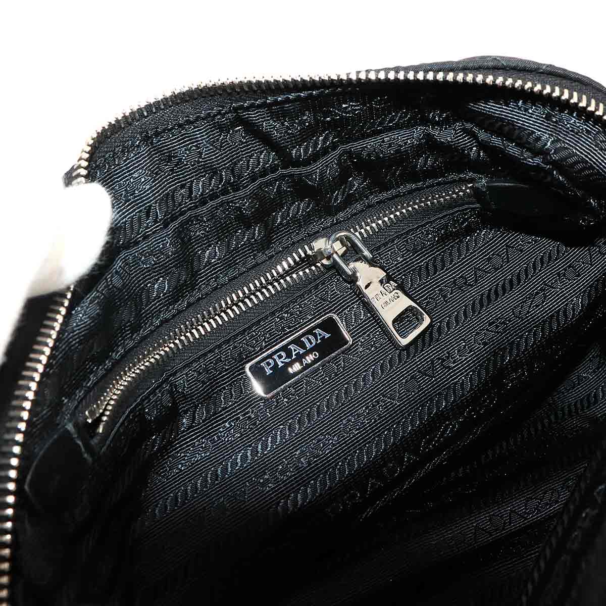 2way Chain Hand Shoulder Bag Nylon Nero Black 1BH910 Purse