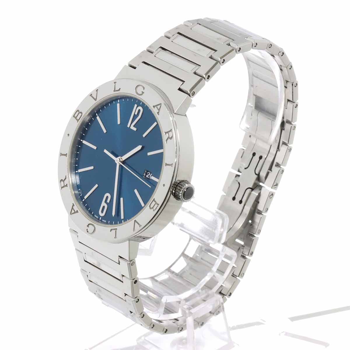 BVLGARIBVLGARI BB41S Automatic Date Blue Dial Mens Watch