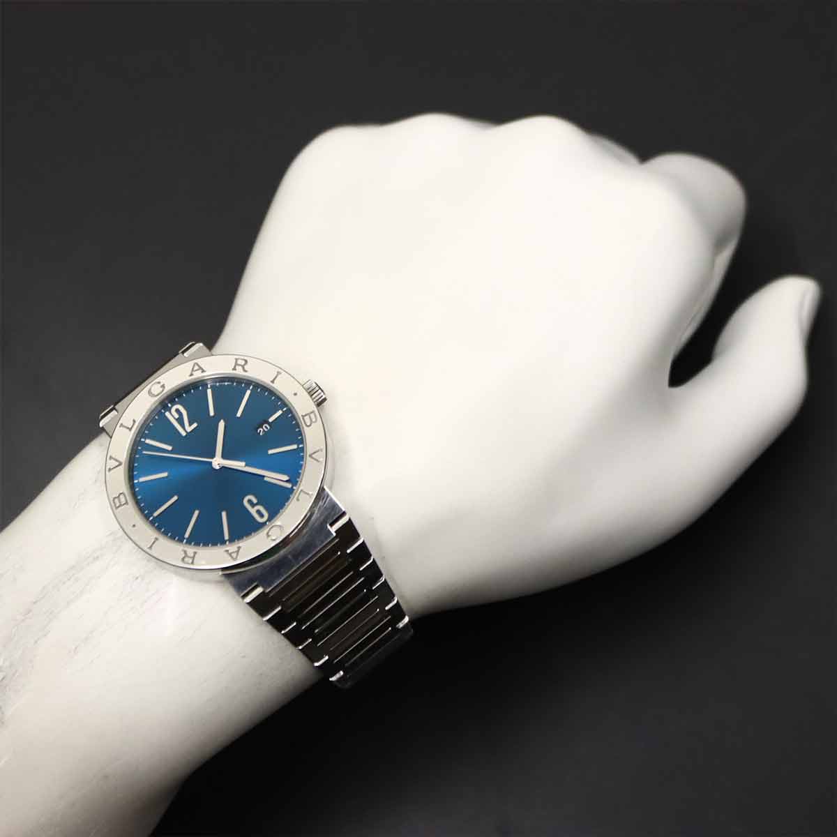 BVLGARIBVLGARI BB41S Automatic Date Blue Dial Mens Watch