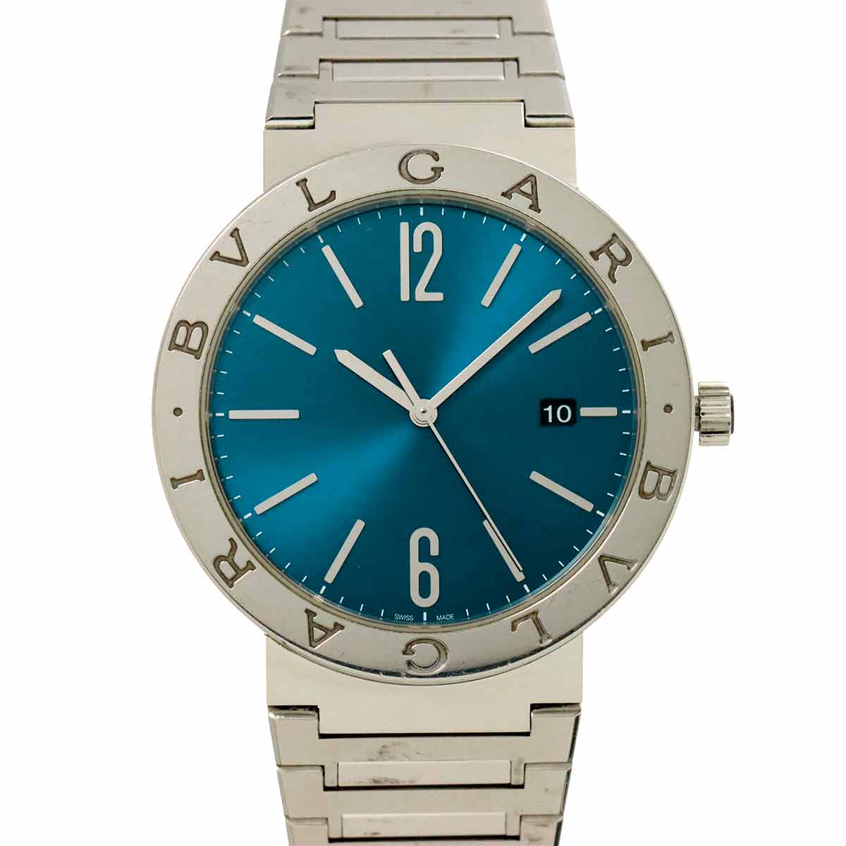BVLGARIBVLGARI BB41S Automatic Date Blue Dial Mens Watch