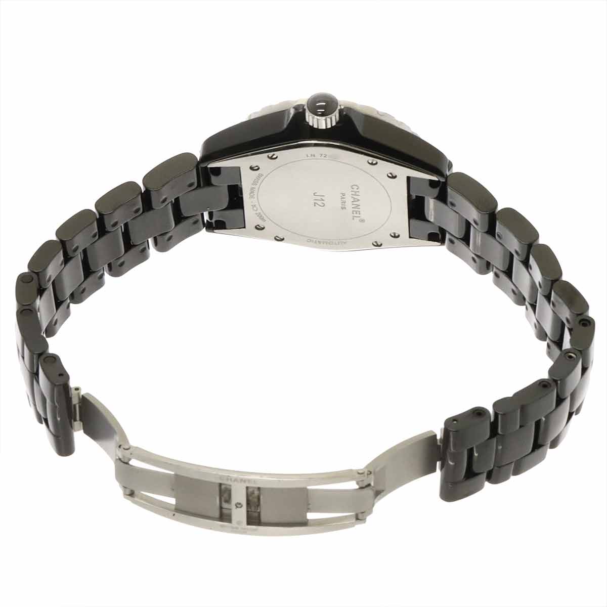 J12 H1626 38mm 12P Diamond Automatic Black Dial Mens Watch