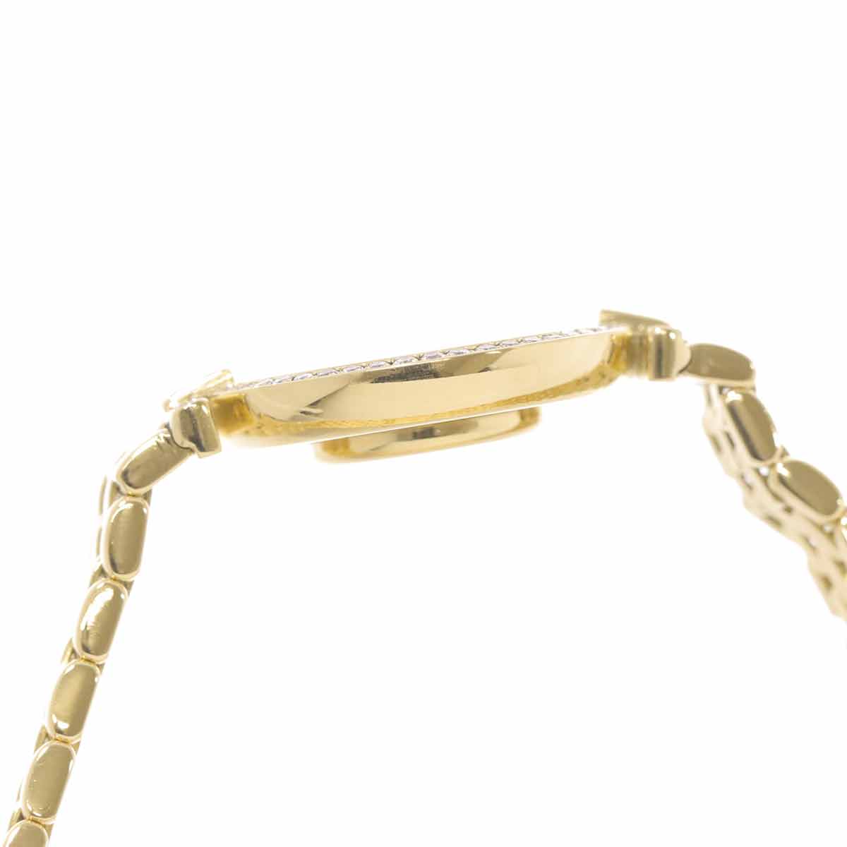 Happy Diamond Bezel 4097/1 Double 750 YG Gold Dial Ladies