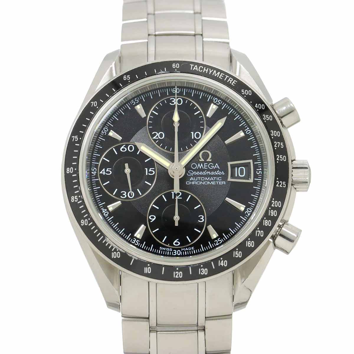 Speedmaster Date 3210 50 Chronograph Automatic Black Dial Mens