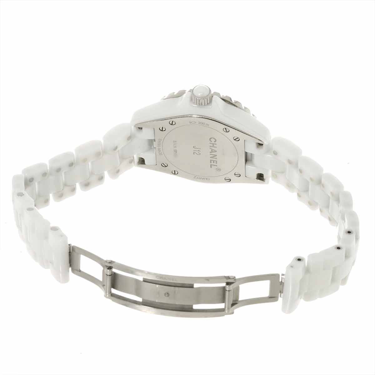 J12 H2422 33mm 8P Diamond Quartz White Shell Dial Ladies Watch