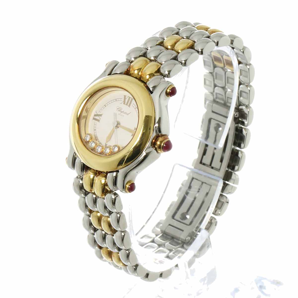 Happy Sports 27/8278-21 Diamond YG Quarts White Dial