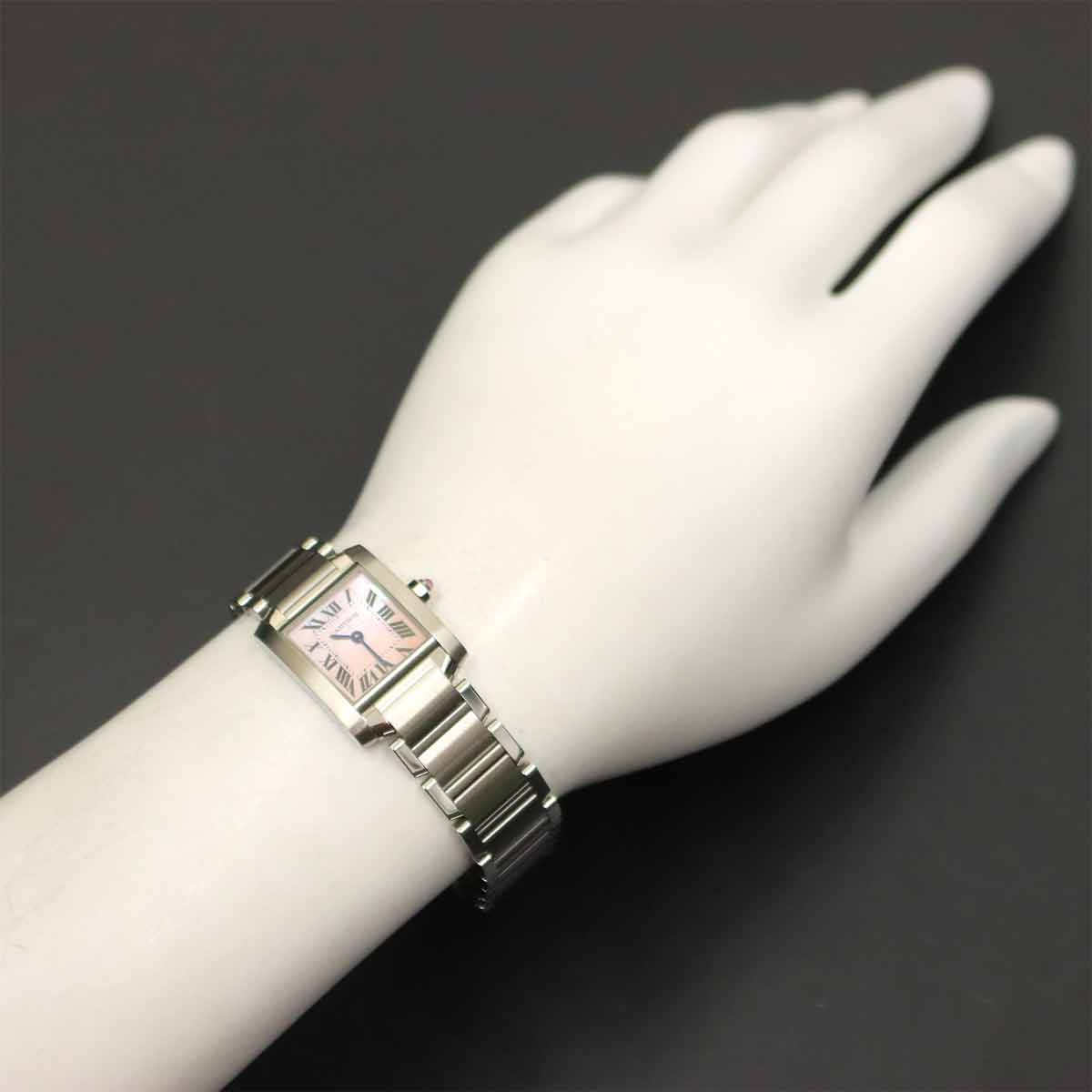 Tank Francaise SM W51028Q3 Quartz Pink Shell Dial Ladies