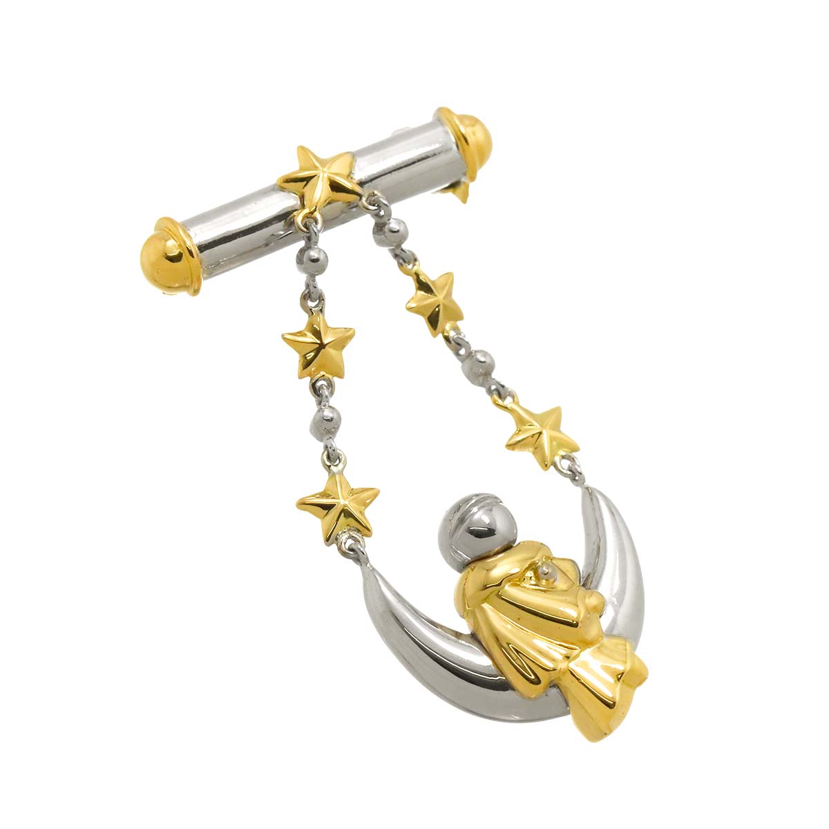 Brooch 18K YG WG 750