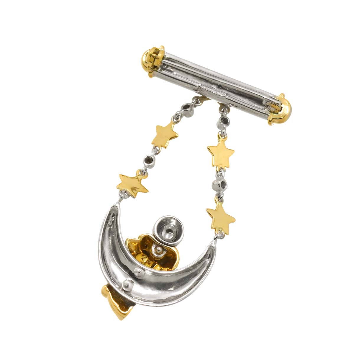Brooch 18K YG WG 750