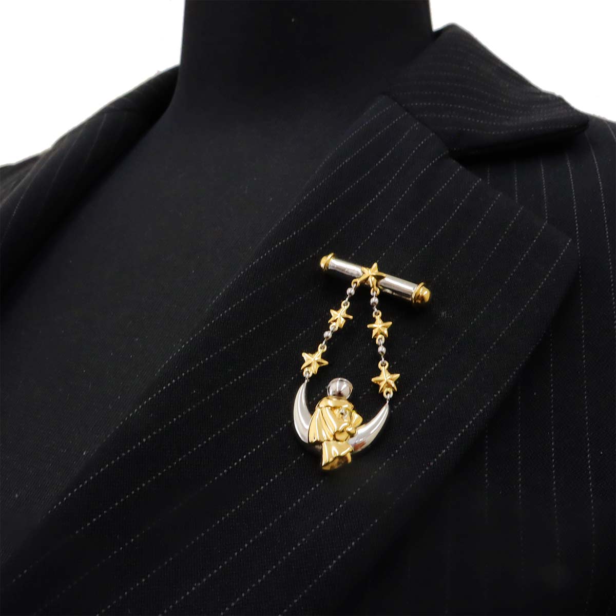 Brooch 18K YG WG 750