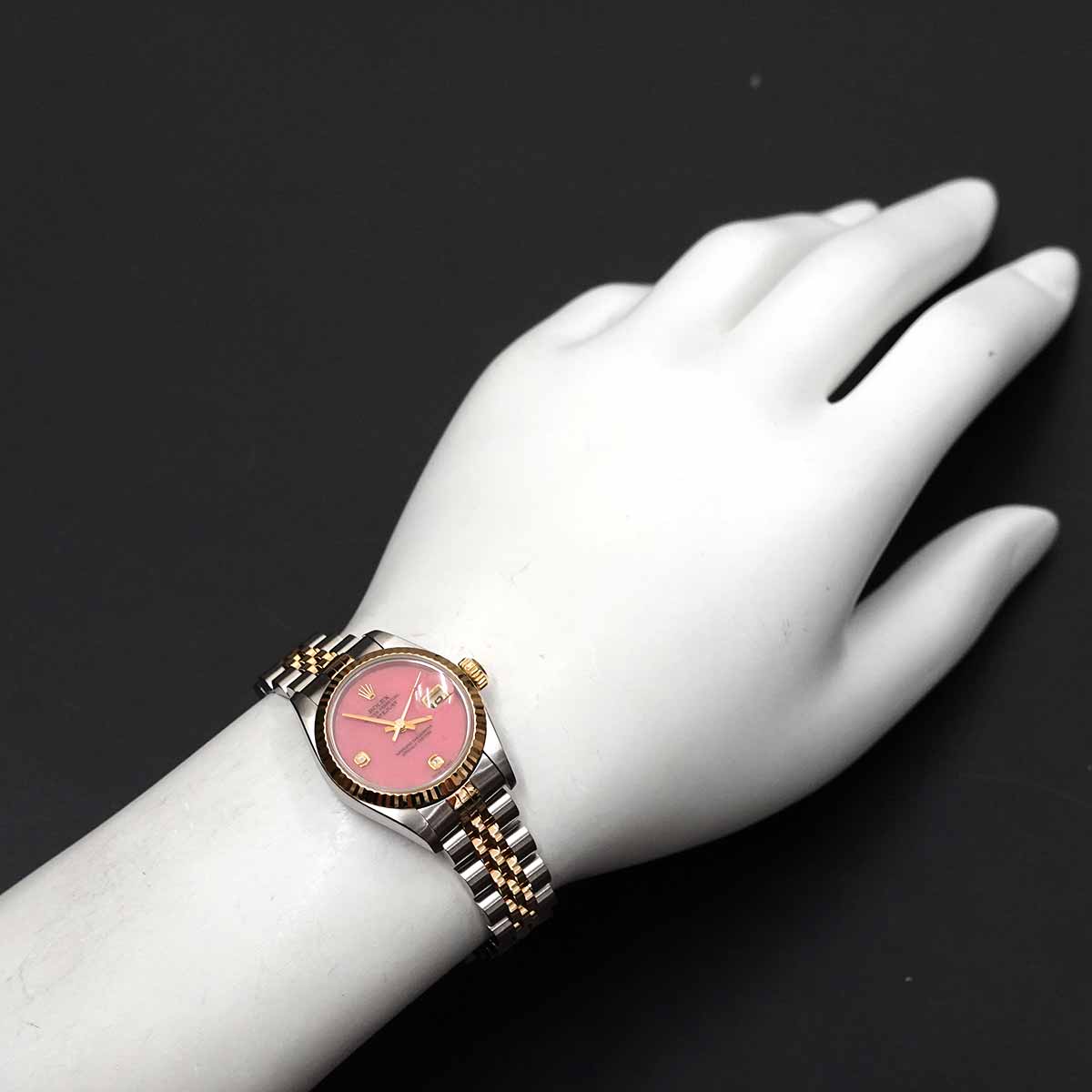 Datejust 691732BR Serial U 750 YG 2P Diamond Pink Dial Ladies