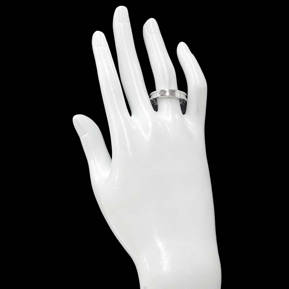 B-ZERO1 1 BAND Ring 18K White Gold 750 Size56 7.25-7.5(US)