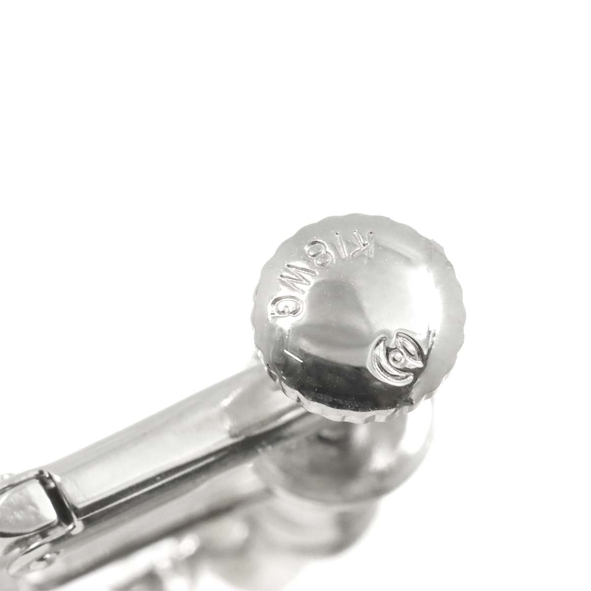 Diamond 0.23/0.23ct Earrings Clip on 18K White Gold 750