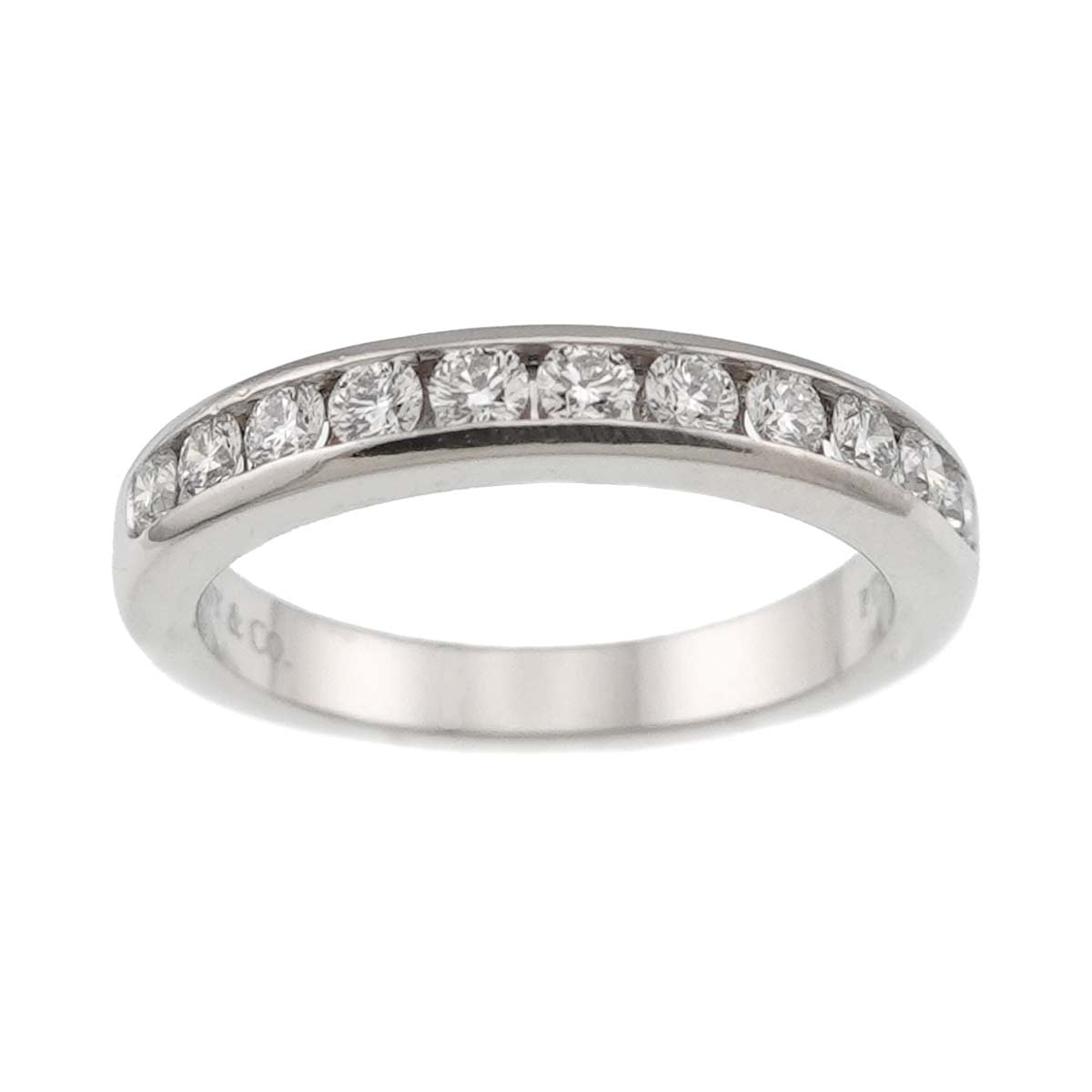 Half Diamond Band Ring Pt Platinum size4.75-5(US)