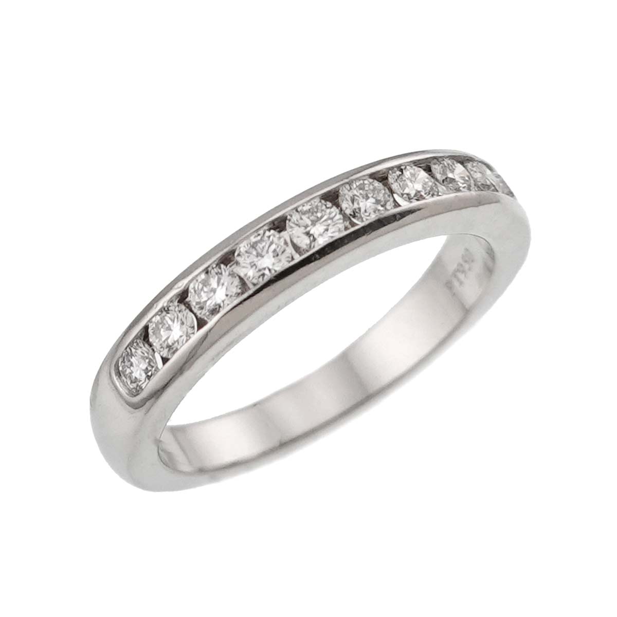 Half Diamond Band Ring Pt Platinum size4.75-5(US)