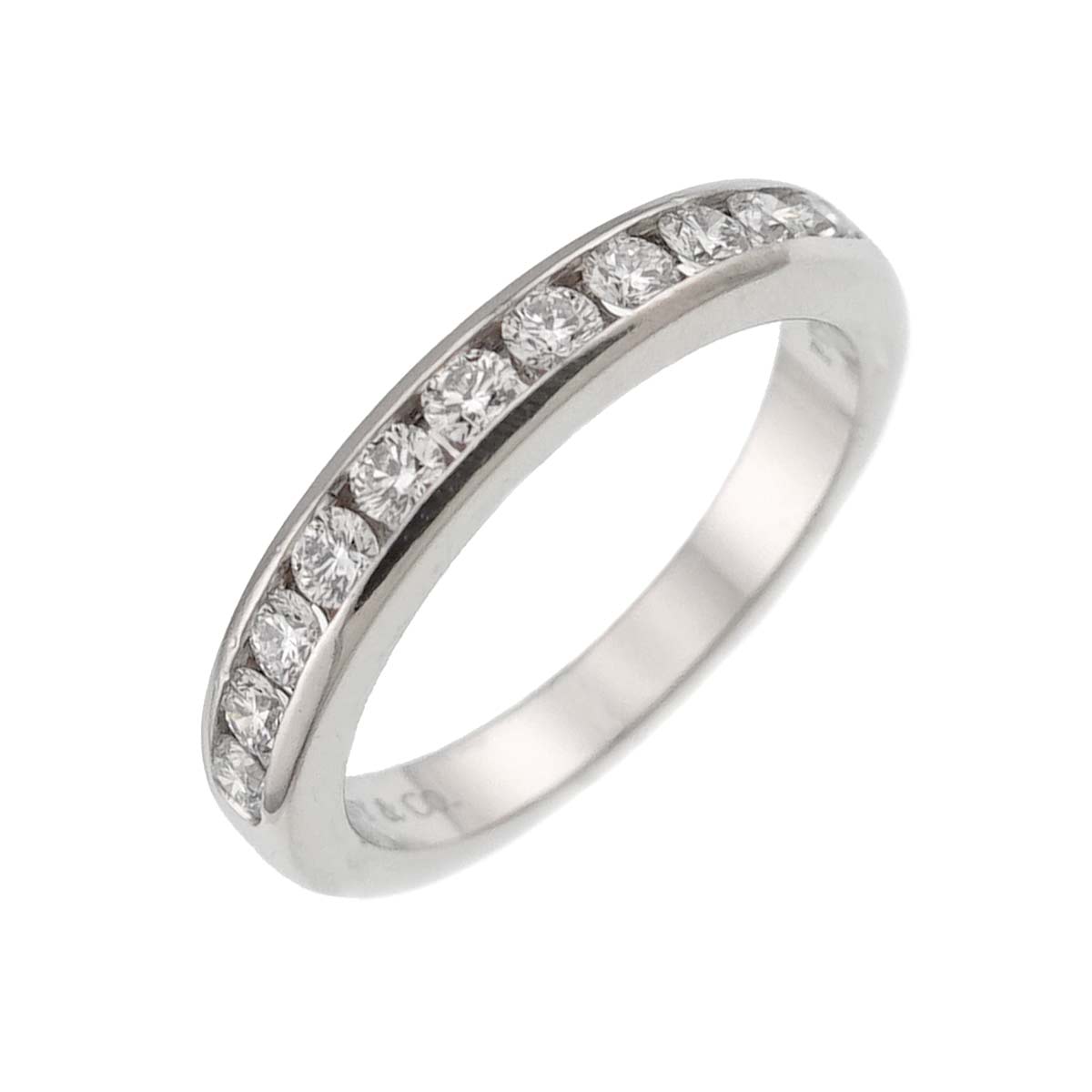 Half Diamond Band Ring Pt Platinum size4.75-5(US)