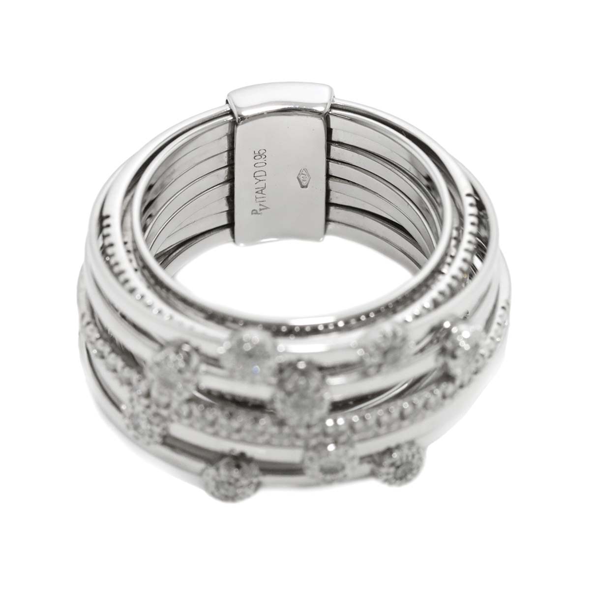 Diamond 0.95ct Ring 18K WG 750 Size6.75(US)
