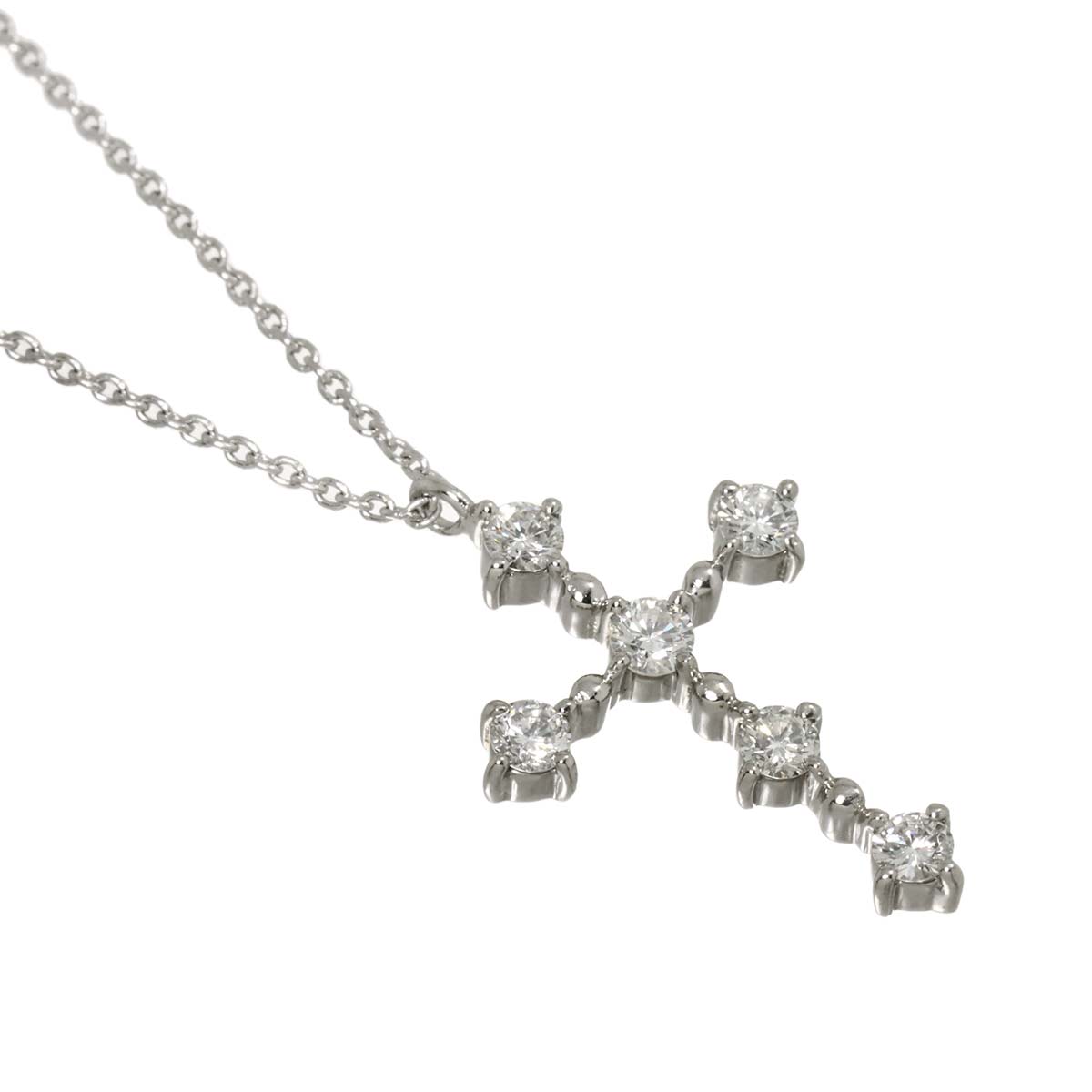 Cross Diamond 0.38ct Necklace Platinum