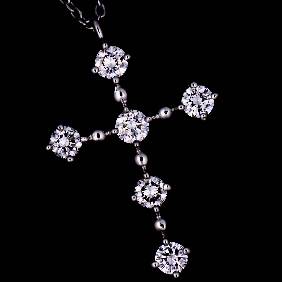 Cross Diamond 0.38ct Necklace Platinum