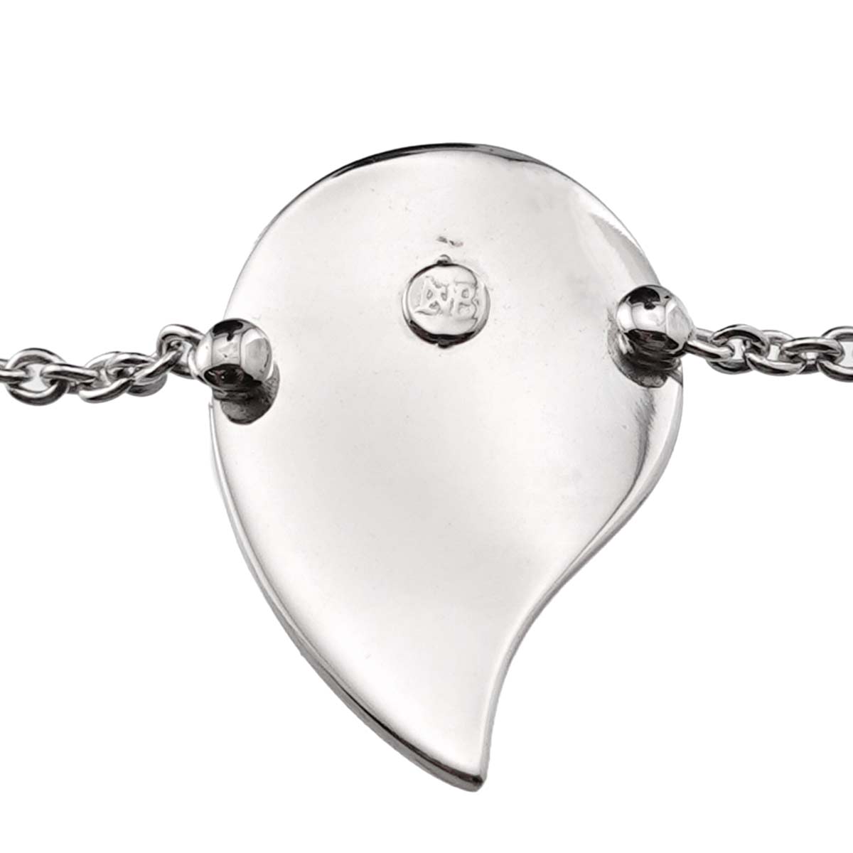 Diamond Enamel Necklace 18K White Gold 750