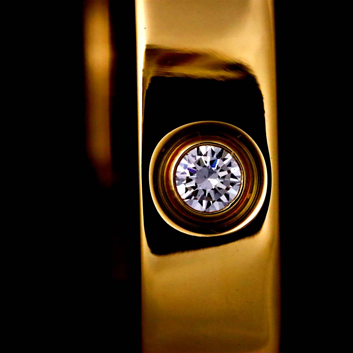 Love Bracelet Diamond 4P Bangle Bracelet 18K YG 750 Size16